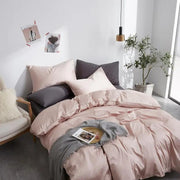 Påslakan set i 100% bomull ljusbrun - Sovmoln