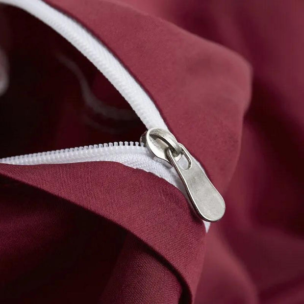 Påslakanset i 100% bomull i röd färg - Sovmoln