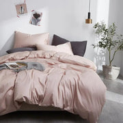 Påslakan set i 100% bomull ljusbrun - Sovmoln