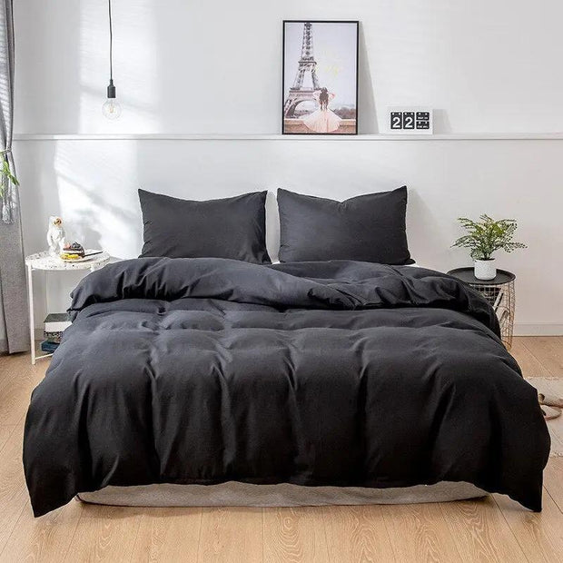 Svart påslakan av polycotton elegant design - Sovmoln