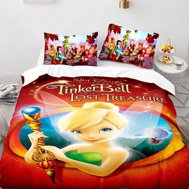 Påslakan Tinker Bell Röd - Sovmoln
